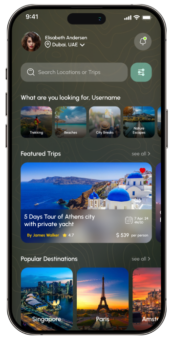 Travls App screen preview