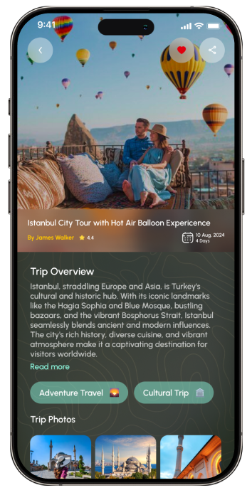 Travls App screen preview